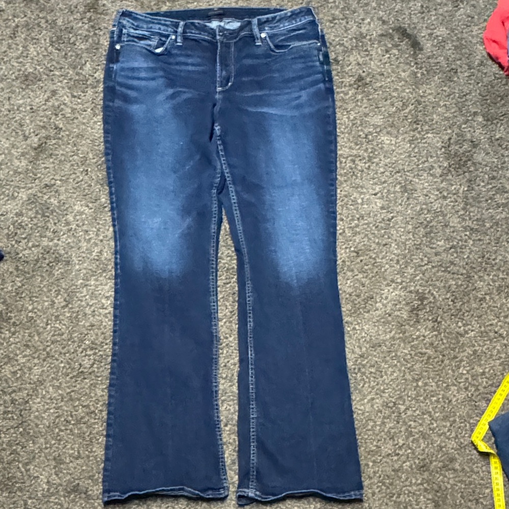 Silver Jeans Avery Slim Boot Women's Dark Blue Jeans 18 18x33 inseam 33 36 - Picture 4 of 9